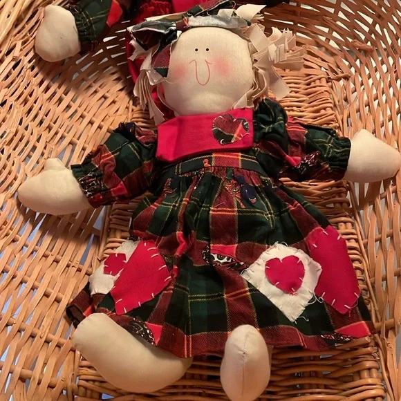 Handmade Raggedy Ann Andy Soft Cloth Dolls Church Bazaar - Picture 3 of 6